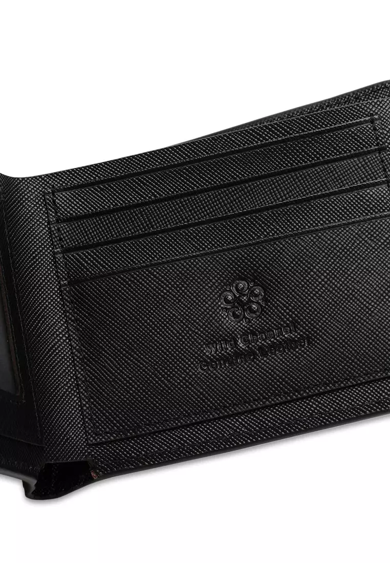 Men's Genuine Leather RFID Blocking Bi Fold Wallet
