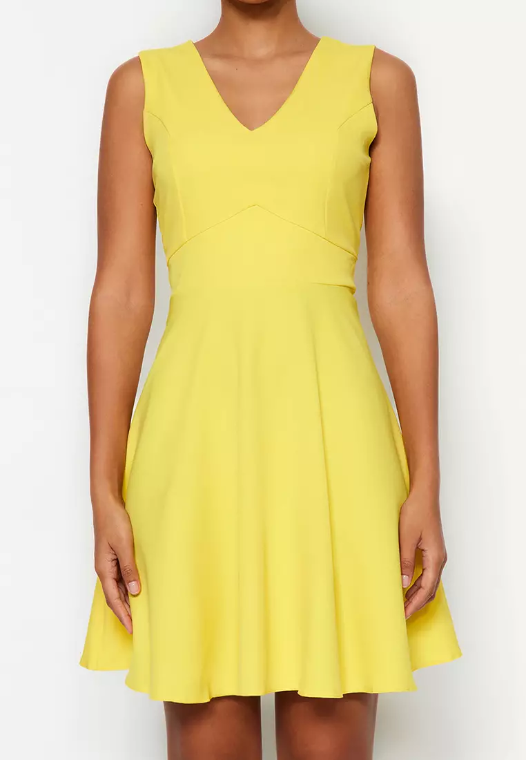 Buy Trendyol VNeck Mini Dress Online ZALORA Malaysia