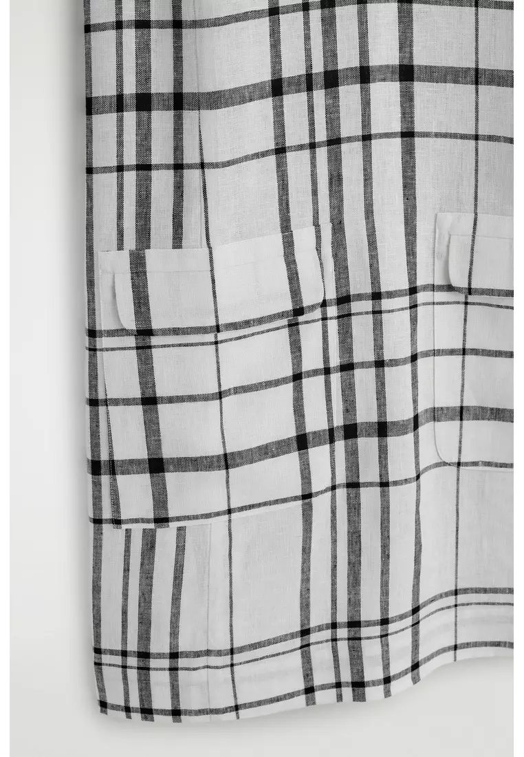 LINEN MINI SHIFT DRESS