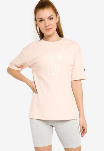 PUMA pink Downtown Graphic Women's Tee B7512AADB11E6FGS_1