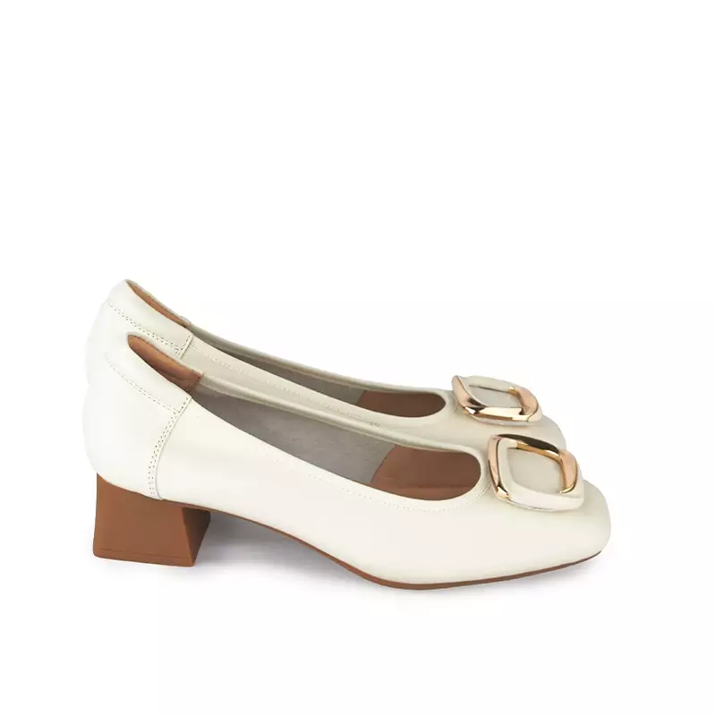 Sepatu Casual Formal Wanita Gino Mariani Althea Off White