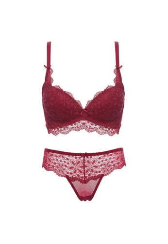 Glorify red Premium Red Lace Lingerie Set A8667USB7B09FAGS_1