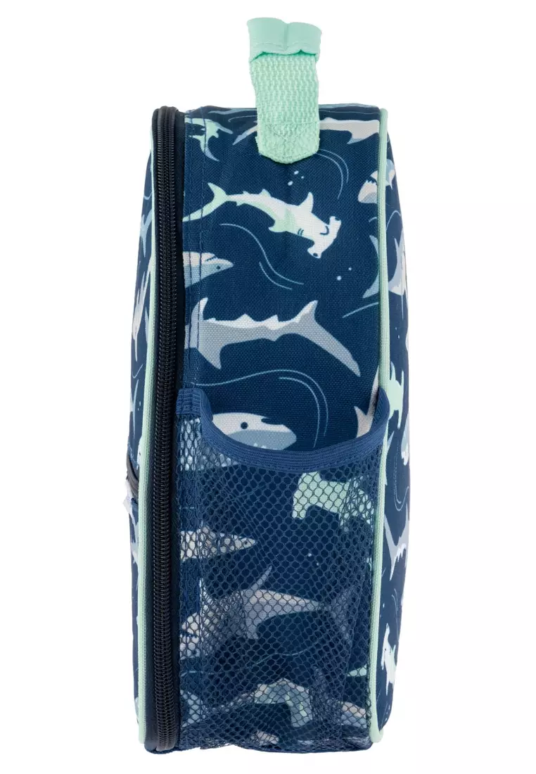 Trolley Bag with Lunch Bag for Kids Shark AOP 1