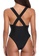 LYCKA black LKL7012a-European Style Lady Swimsuit-Black 78CF3US4E59496GS_3