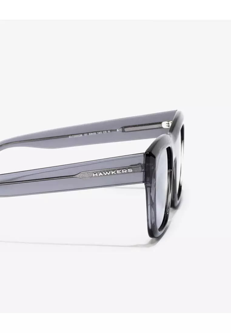 HAWKERS Grey Blue Chrome NARCISO Sunglasses for Men and Women. Official Product Designed in Spain