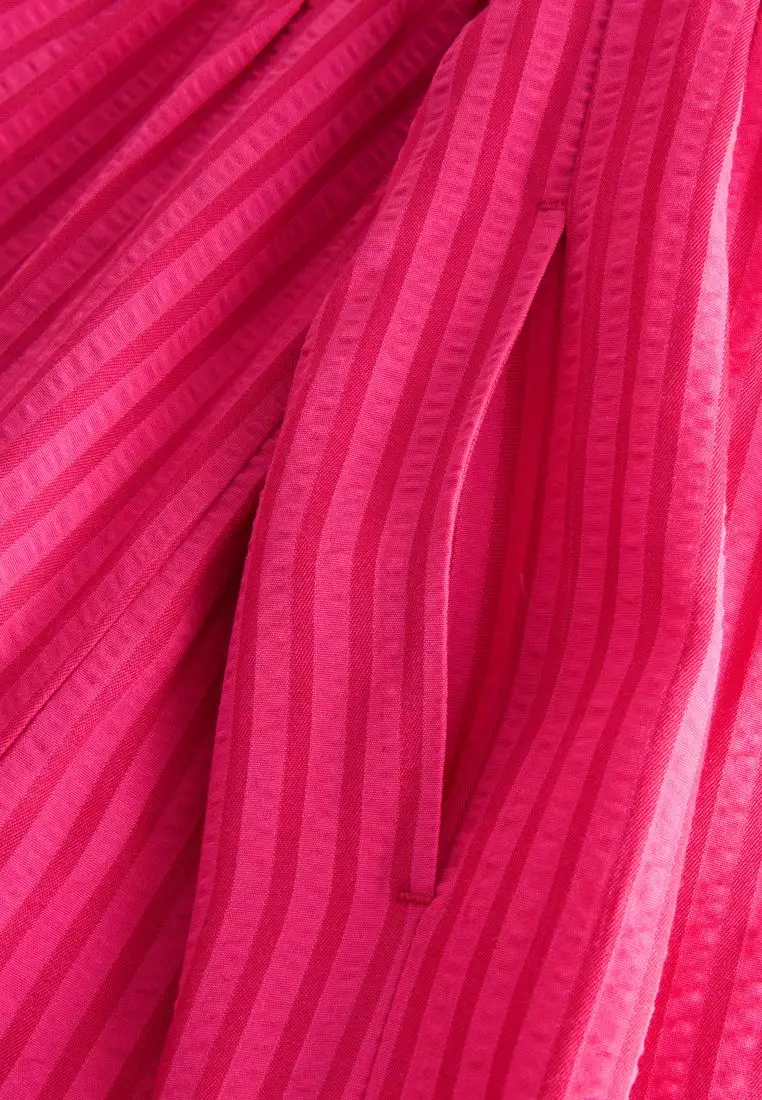 Bandeau Seersucker Jumpsuit