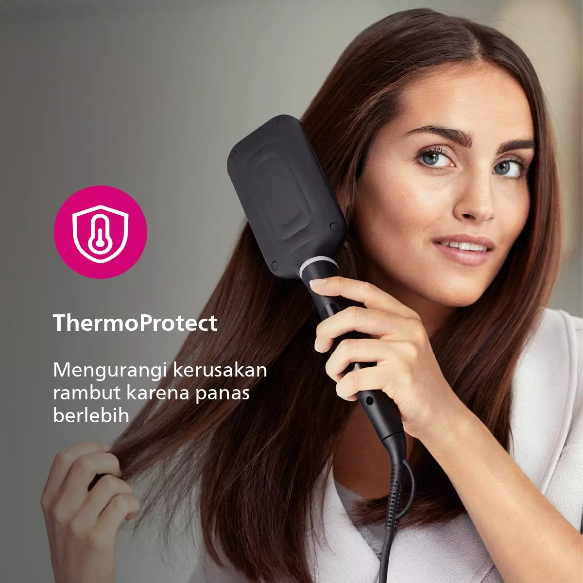 Philips Heated Straightening BHH880/00 Pelurus Rambut Natural