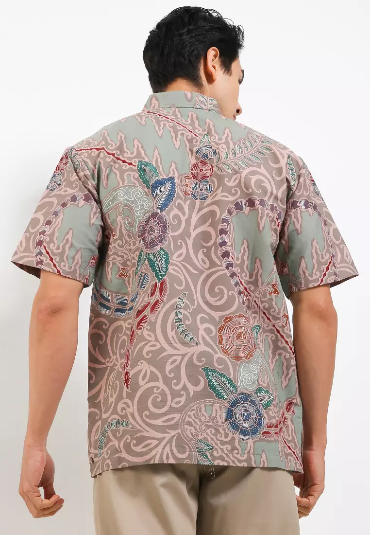 Harimurti Kemeja Batik Tulis Premium Pria Casual Modern Lengan Pendek