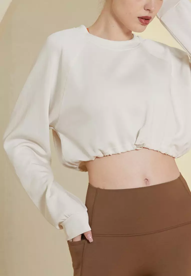 White cropped sweater cheap