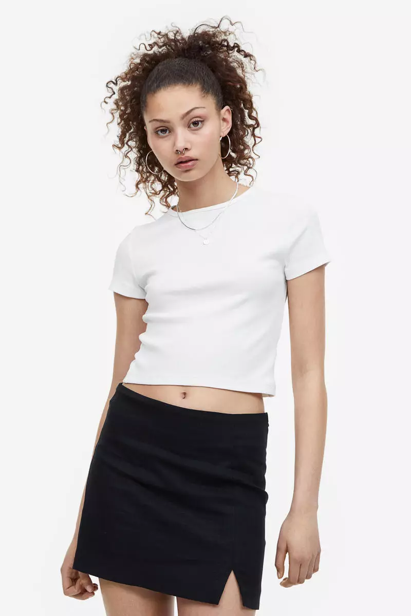 H&m linen shop skirt