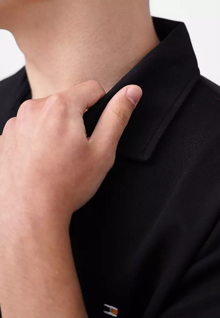 Ryusei Polo Oversize Kudo Twill Black