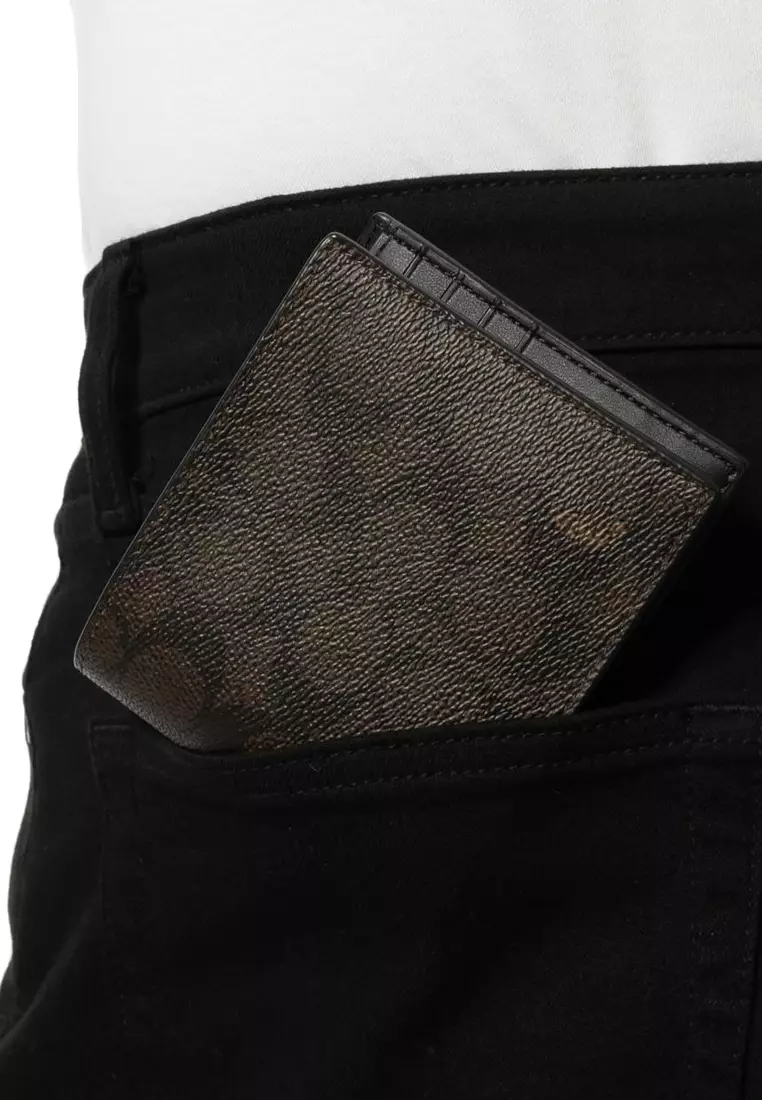 3 In 1 Wallet In Signature Canvas - Mahogany/Multi
