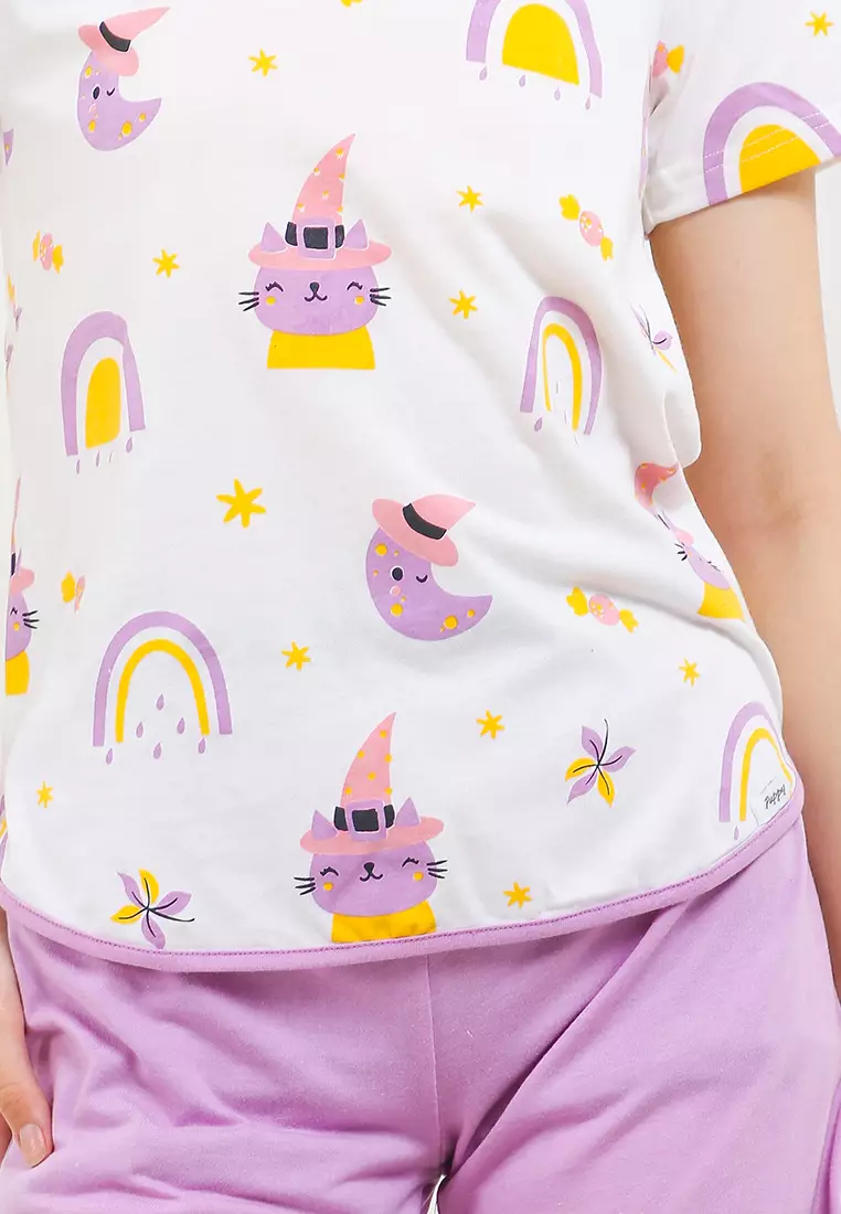 Pyjama Baju Tidur Short Sleeve Short Pants Sleepwear