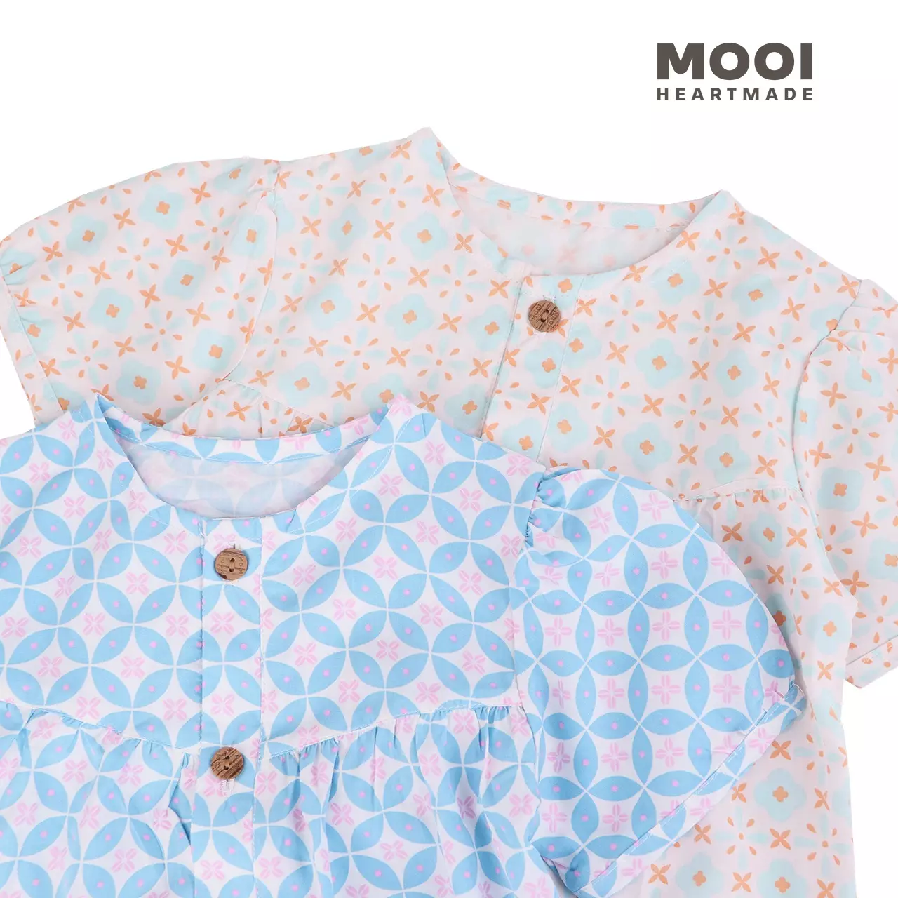 Mooi Setelan Batik Anak Perempuan Nesha Batik Set - Sky Blue
