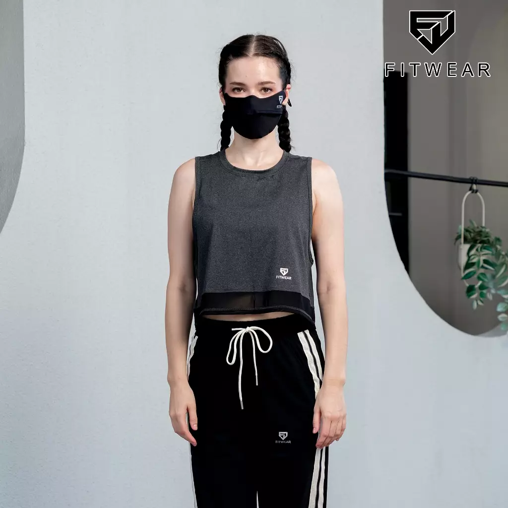 Fitwear Masker Olahraga Anti UV - BLACK