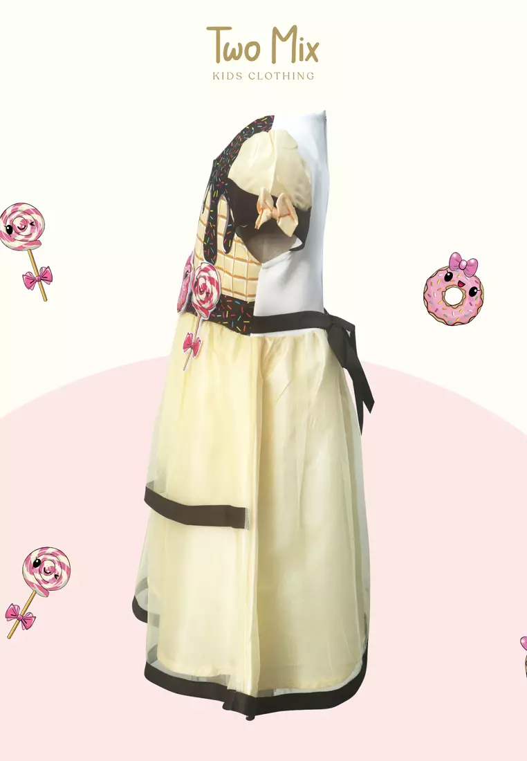 Two Mix - Dress Anak Perempuan Printing Donut 1-12 Tahun 4292
