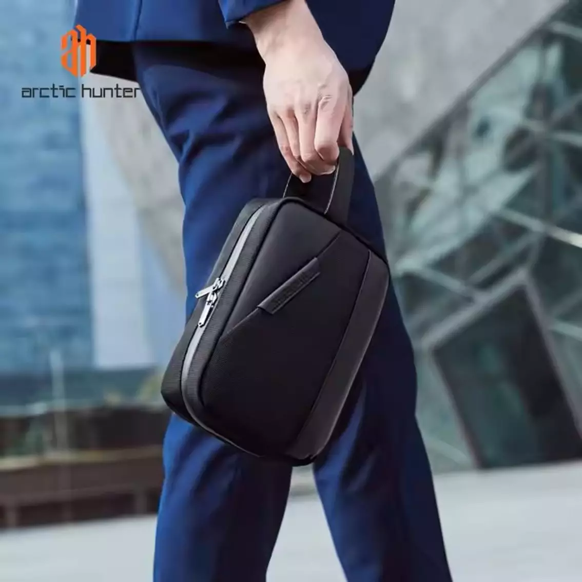 Arctic Hunter K00691 Clutch Pria HandBag pria Tas Tangan Pria waterproof - BLACK