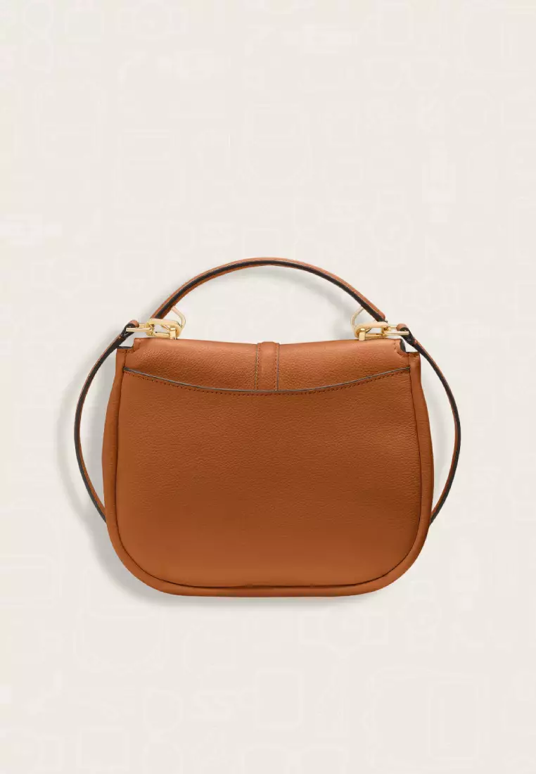 Kate Spade Kayla Pebbled Leather Saddle Bag Warm Gingerbread