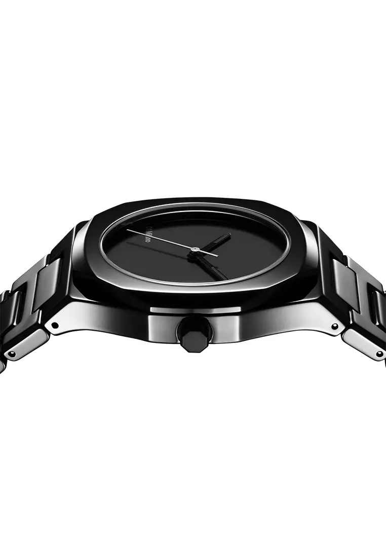 D1 Milano Ceramic 37MM - PURE BLACK - D1-CEBU01