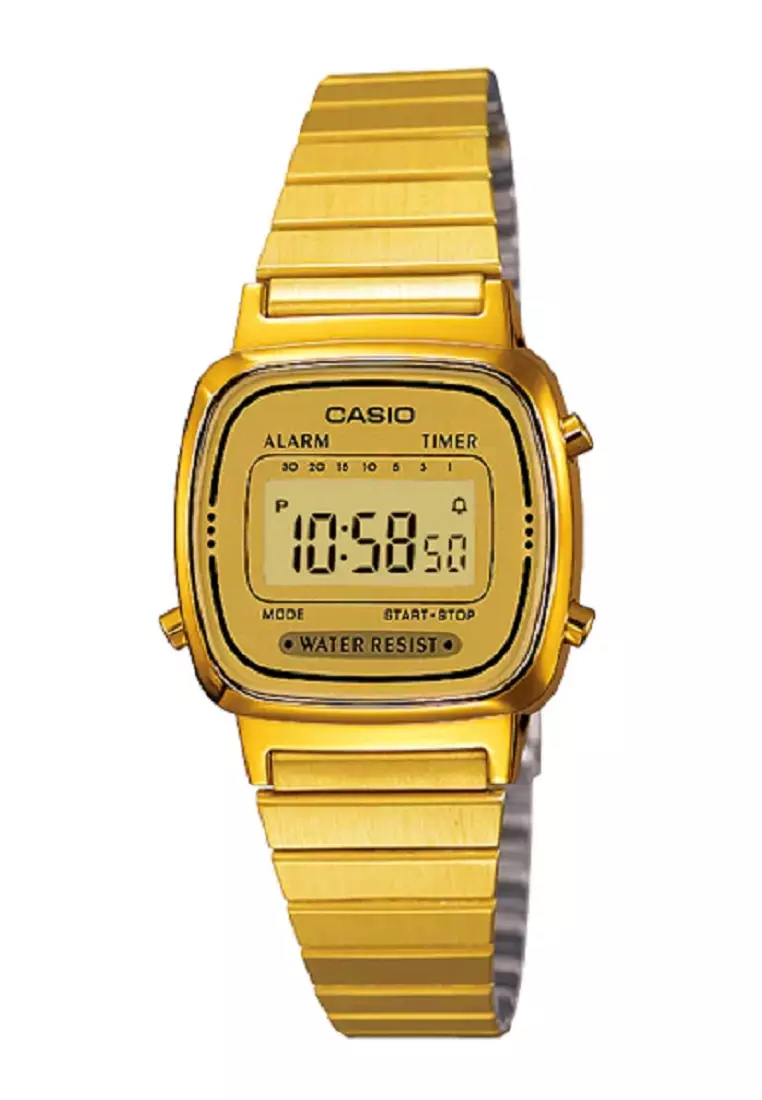 Jual Casio Casio Jam Tangan Vintage Digital Wanita Gold Tali