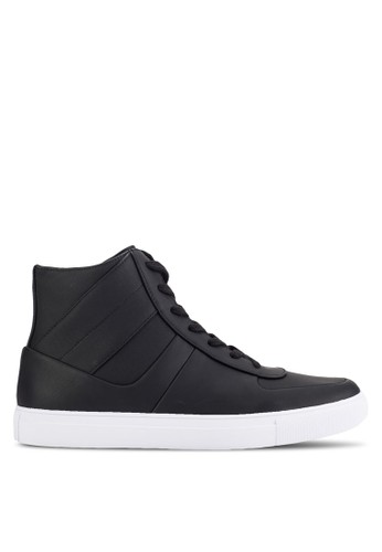 Faux Leather High Top Sneakers