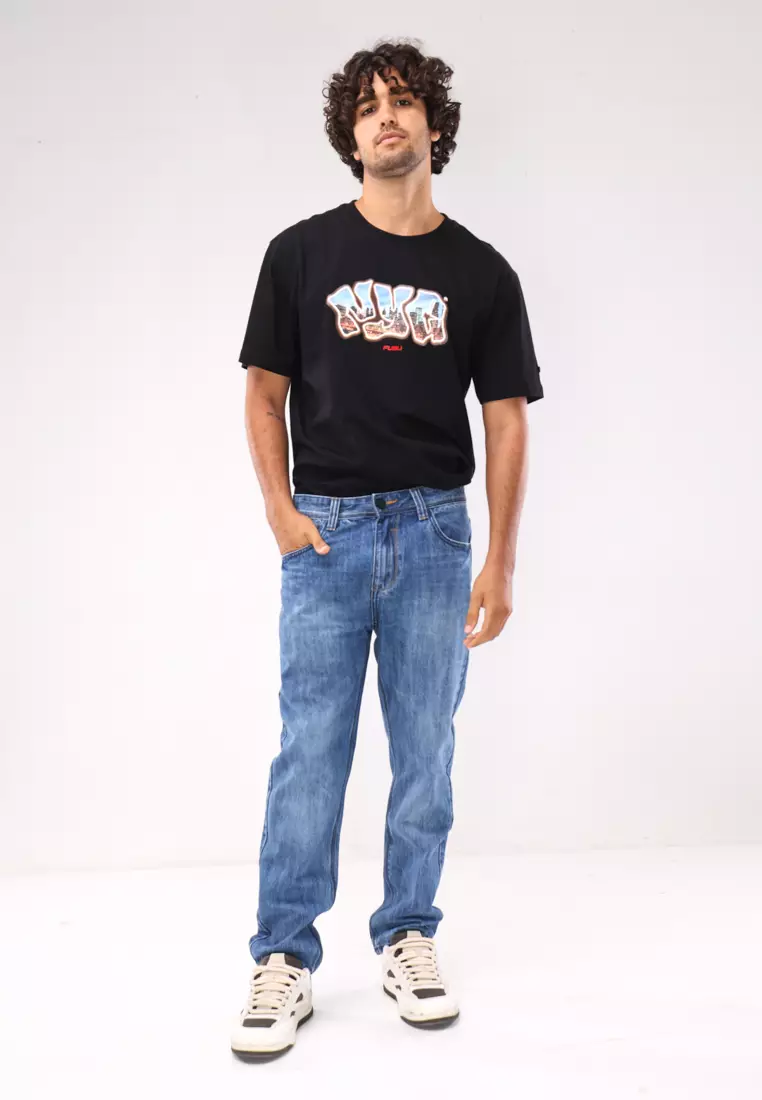 Denim Long Pants Slim Tapered