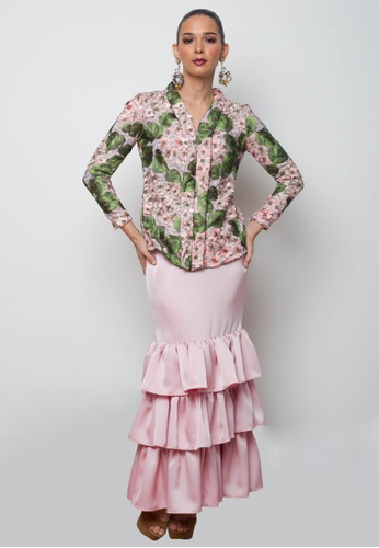 Kalea Kebaya from Blubelle in pink and Green