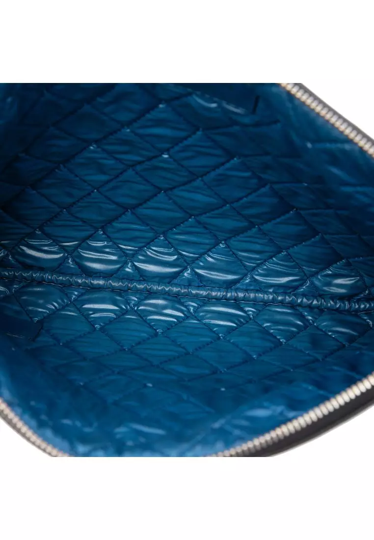 Pre-Loved Chanel Medium Bicolor Quilted Sheepskin Mademoiselle O Case Clutch