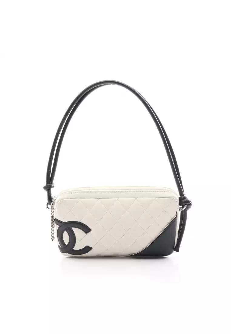 Pre-owned Chanel Cambon Leather Crossbody Bag In Black