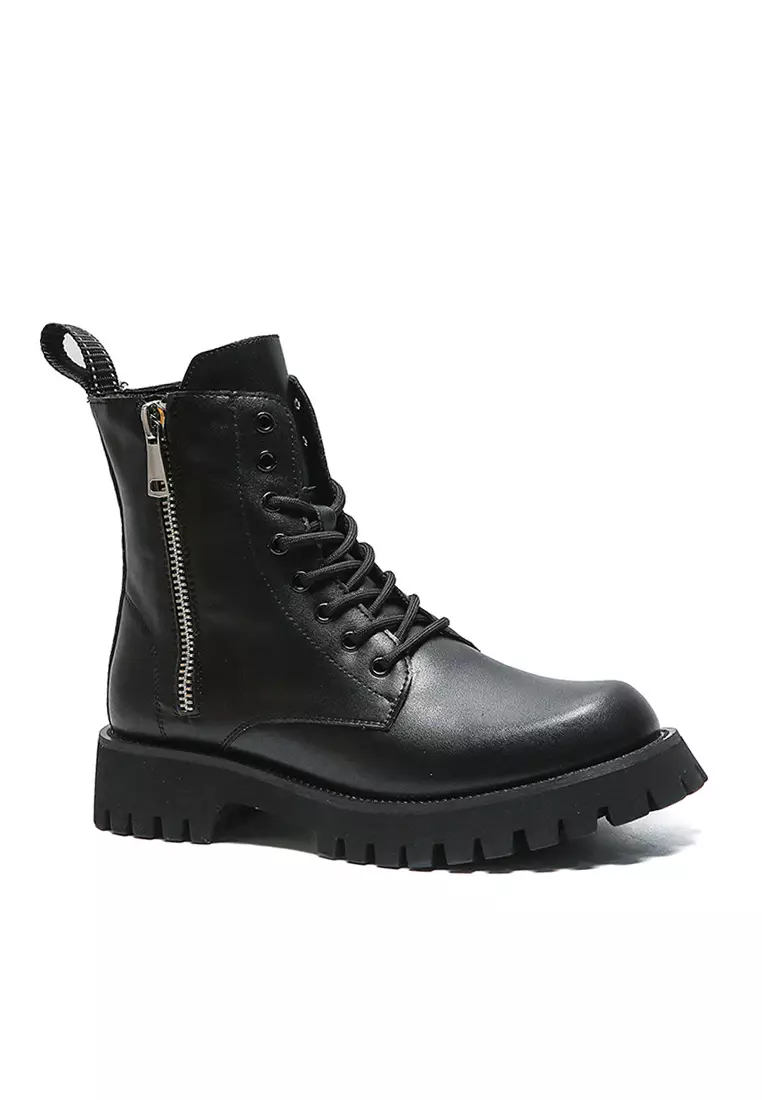 Discount on Twenty Eight Shoes  shoes - SKU: High Top Zipper Leather Martin Boots Mds1589