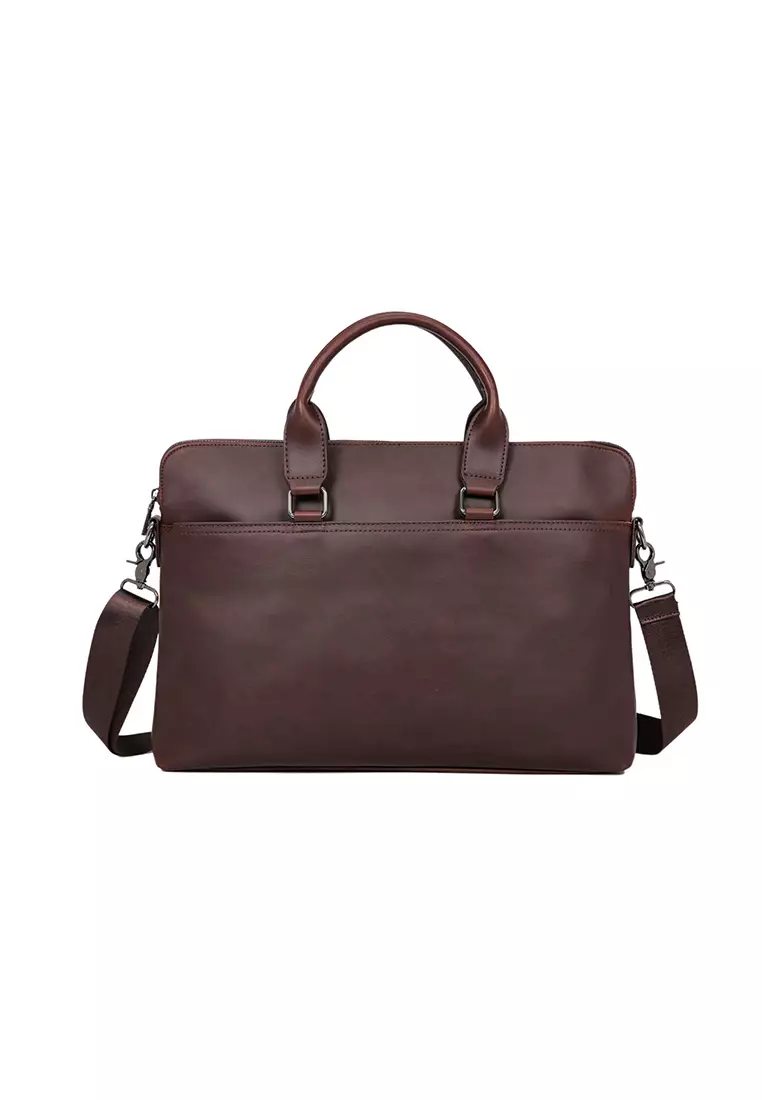 Buy Lara Solid Crossbody Shoulder Tote Briefcase with Detachable Strap