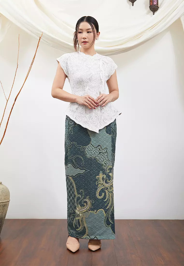 Enzy Batik Rok Batik Exclusive Bameswara - Sage