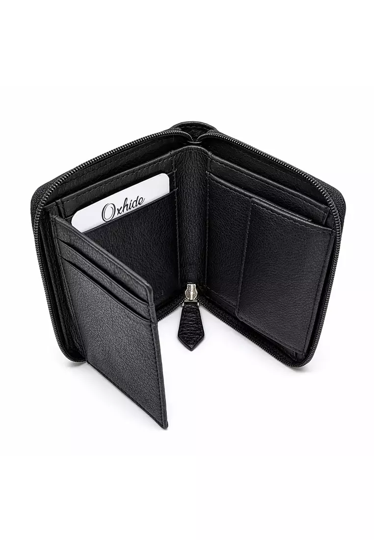 Buy Oxhide ENSIKA Women's Black zip around Wallet - WAL-SD26-BLK
