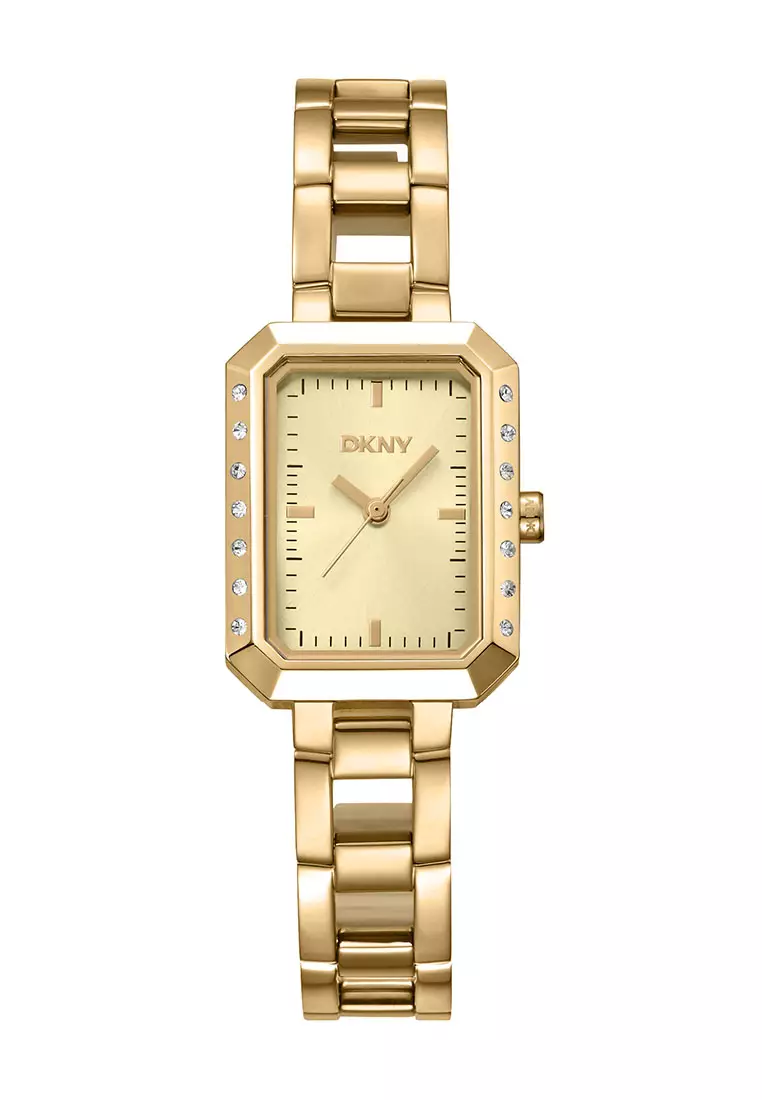 Dkny Uptown Glitz Gold Stainless Steel Analog Quartz Watch For Women DK1L010M0025