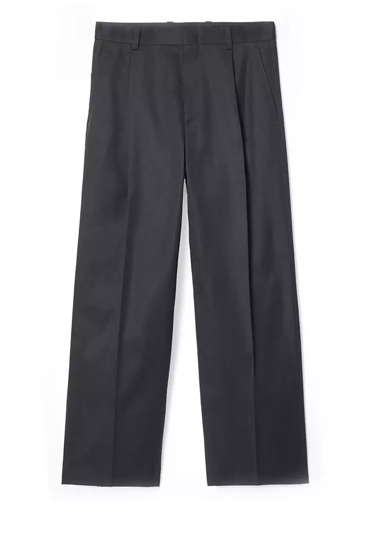Buy COS Relaxed Pleated Cotton Wide-Leg Trousers 2025 Online