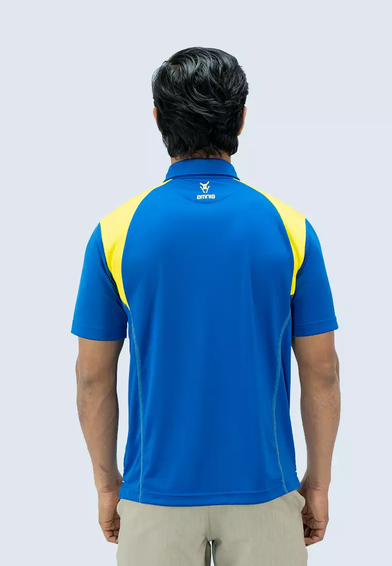 Amnig Men Aspire Polo (True Blue/ Cyber Yellow)