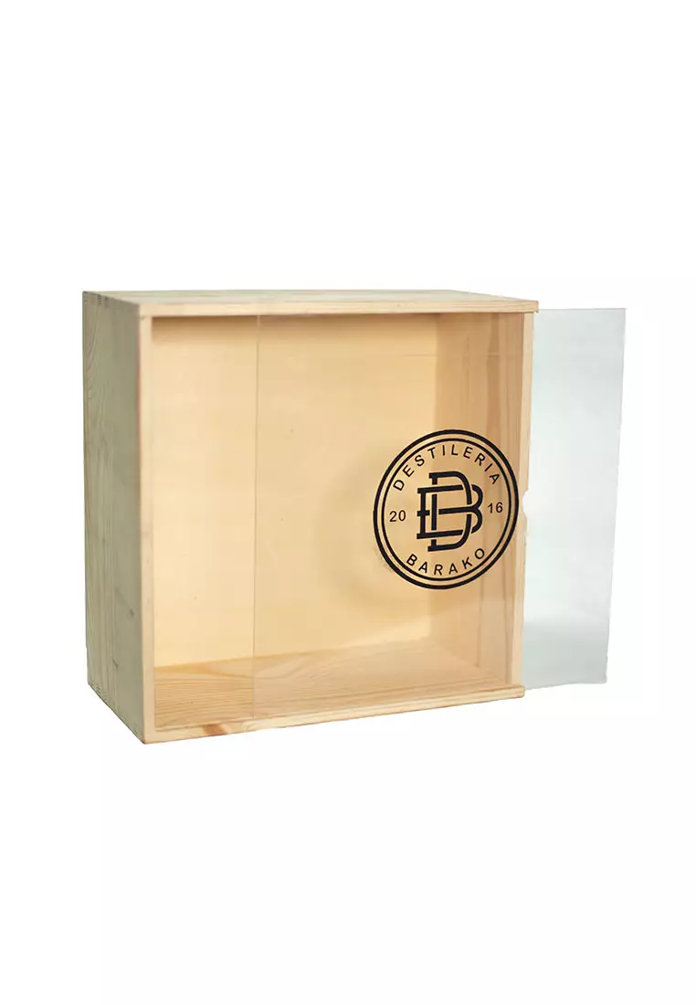 Buy Destileria Barako Wooden Box with Clear Acrylic Glass Sliding Cover 2024 Online ZALORA