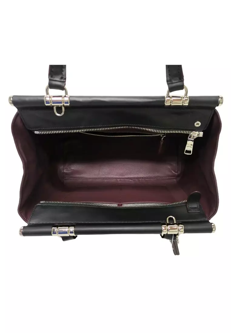 Pre-loved Coach Western Rivets Drifter Glovetanned Leather Shoulder Bag for Women in Black - O1-57120-SVBK
