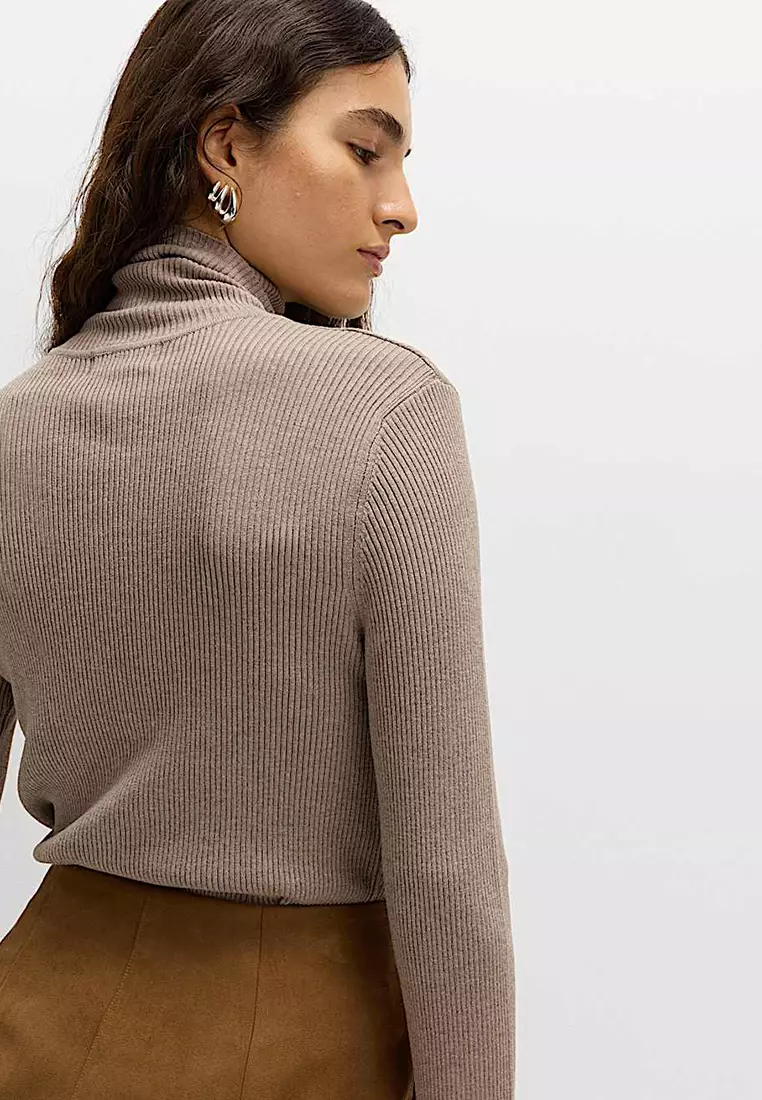 Ribbed Roll Neck Jumper