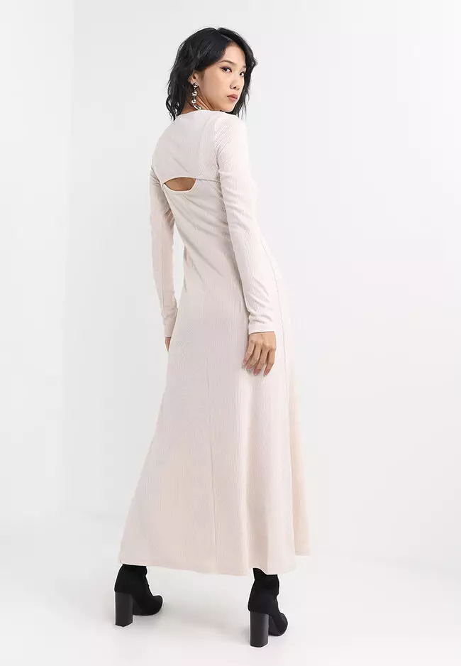 Buy TOPSHOP Topshop Editor ribbed cut out midi dress 2024 Online