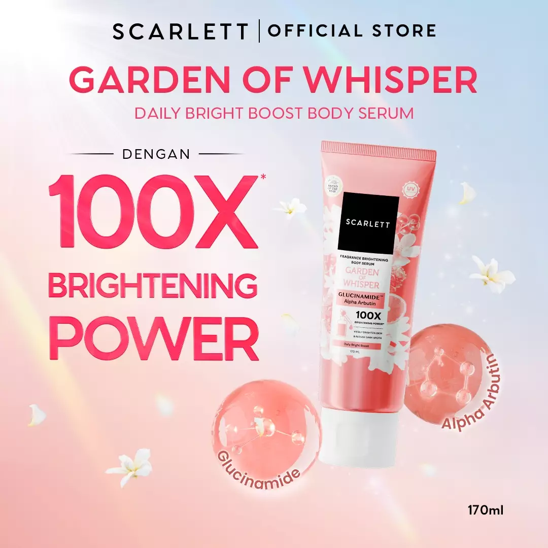 [NEW LAUNCH] SCARLETT GLUCINAMIDE Fragrance Brightening Body Serum Garden of Whisper 170ml