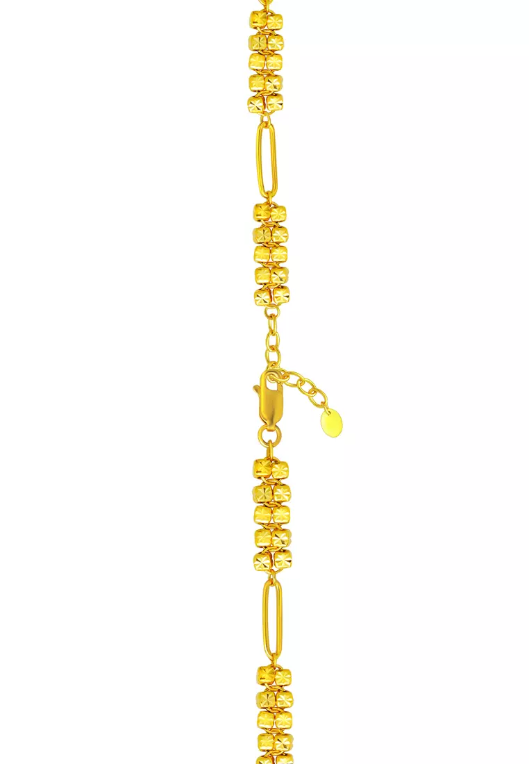TOMEI Cubic Bracelet, Yellow Gold 916