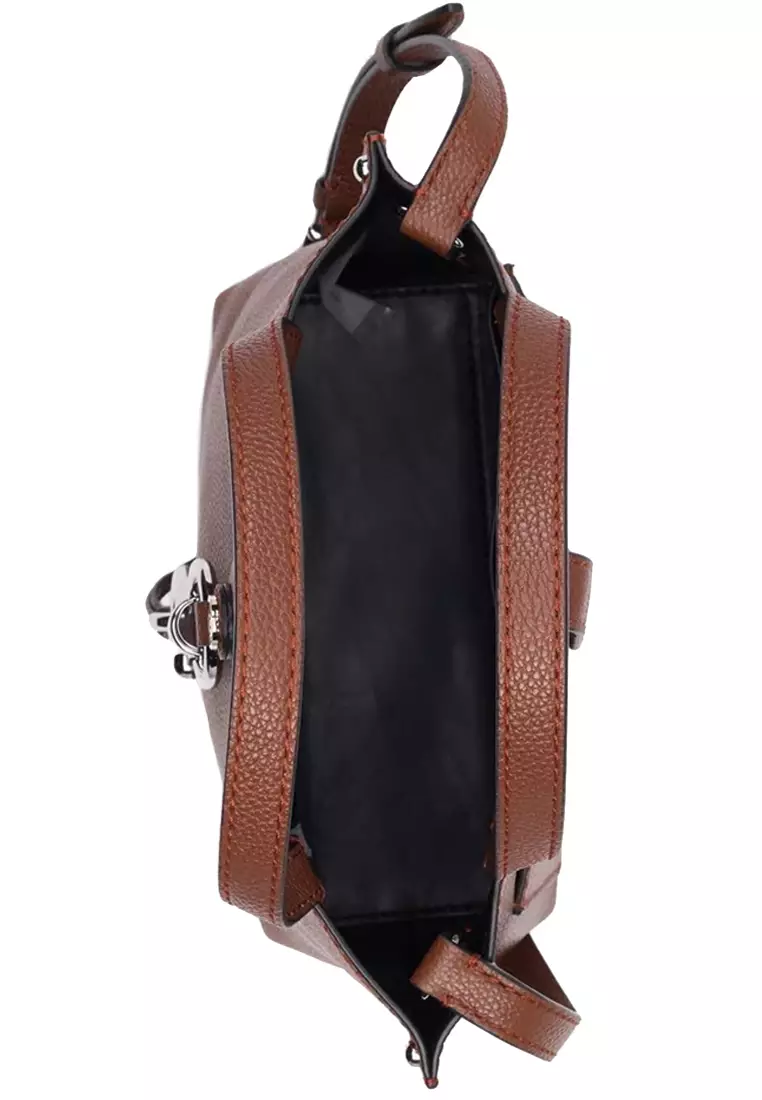 Megan Mini Tote Bag in Dark Luggage CU22EMXX58