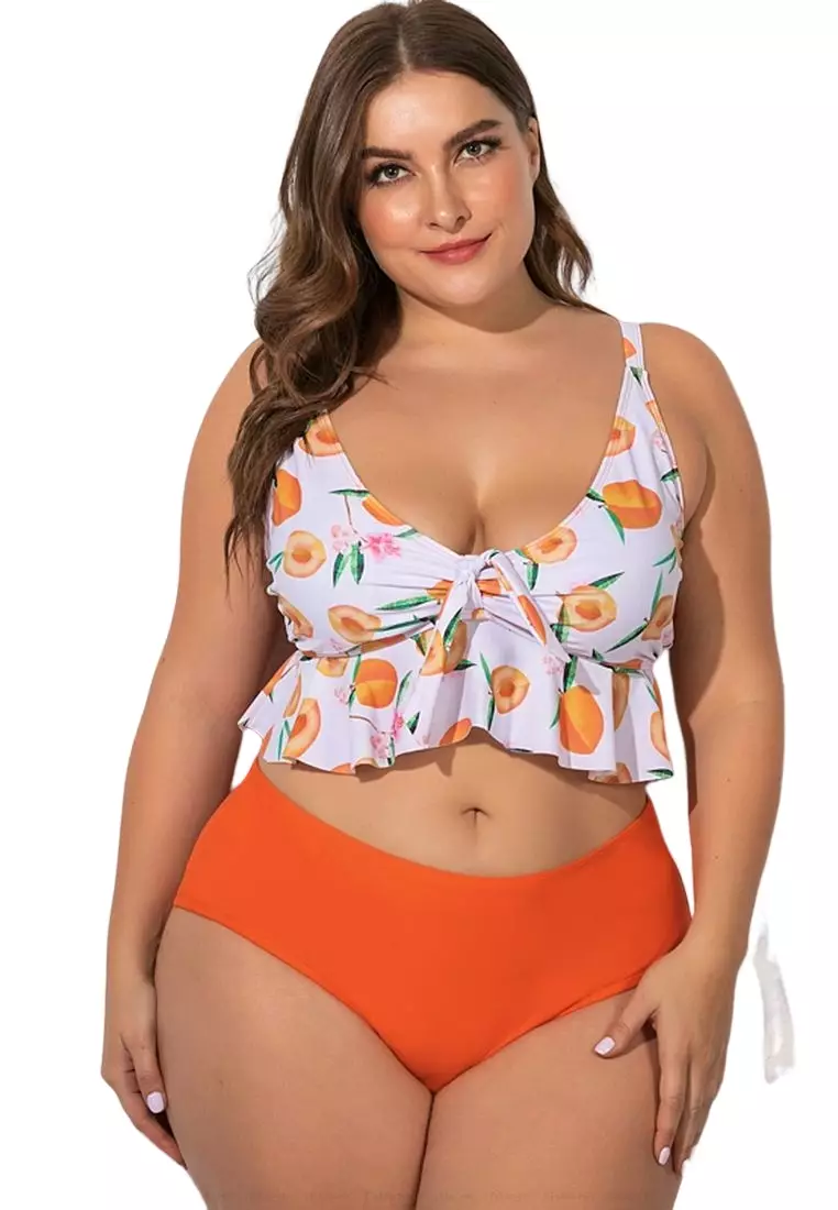 Plus Size 2PCS Sling Bikini Swimsuit