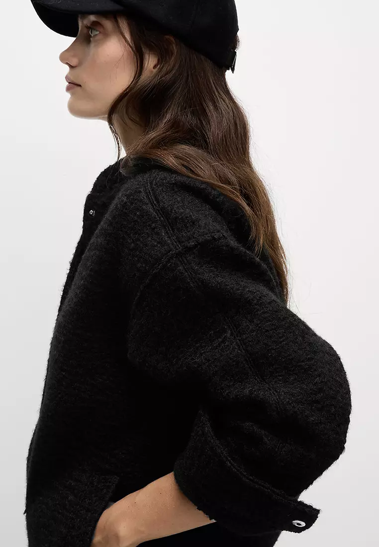 Textured Unlined Bomber Jacket