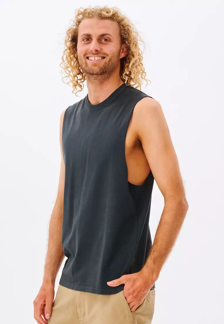 RIP CURL LINE UP Tank Top - Washed black