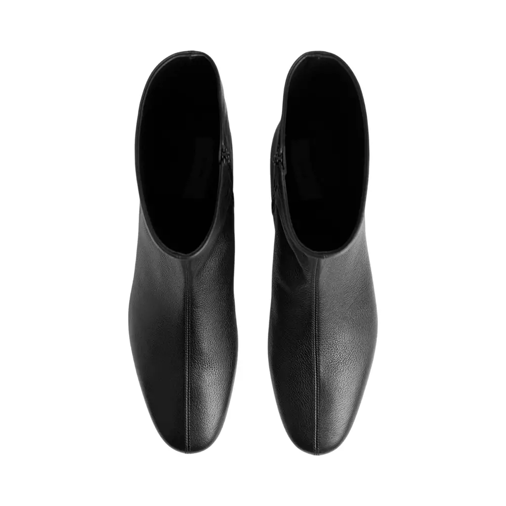 Ankle Boots Grained Leather Black