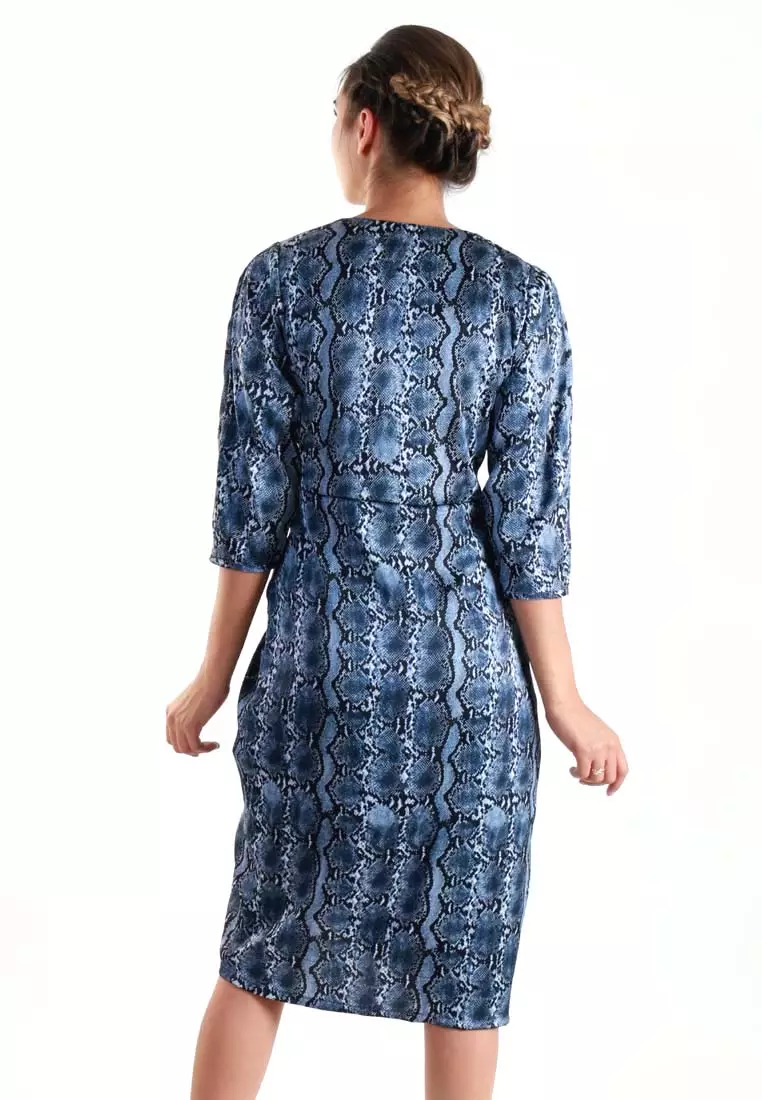 Snake Skin Shaved Dress