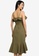 ZALORA BASICS green Ruffle Detail Fake Wrap Dress 90A6FAAC01C738GS_2