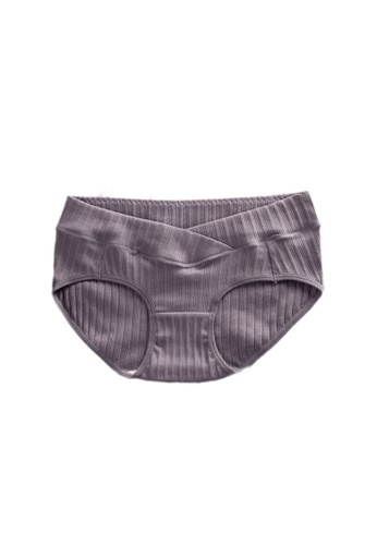 AKARANA BABY grey Soft Cotton Underwear Postpartum Low Waist Panties (Dark Grey) 4542BAA10C6128GS_1